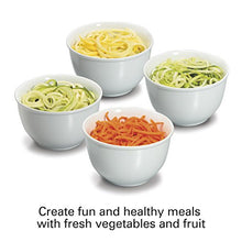 Load image into Gallery viewer, Hamilton Beach 3-in-1 Electric Vegetable Spiralizer & Slicer With 3 Cutting Cones for Veggie Spaghetti, Linguine, and Ribbons, 6-Cups, Black