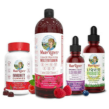 Load image into Gallery viewer, Vegan Immunity Vitamins Bundle for Kids & Adults by MaryRuth's- USDA Organic Probiotics, Morning Multivitamin, Elderberry Extract & Immunity Gummies - Non-GMO Vegan Sugar Free 30-60 Day Supply