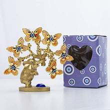 Load image into Gallery viewer, YU FENG Lucky Money and Evil EyeTree with Turkish Blue Evil Eyes and Butterfly Figurines for Home Decor