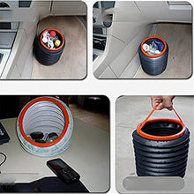 Load image into Gallery viewer, Mexidi Telescopic Bucket, Multifunctional Waterproof Foldable Retractable Car Bucket Fishing Box Car Trash Barrel Can Bin Storage, Collapsible Pail Vehicle Cylinder Barrel 4L (Black)