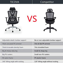 Load image into Gallery viewer, Ticova Ergonomic Office Chair - High Back Desk Chair with Adjustable Lumbar Support & Thick Seat Cushion - 140°Reclining & Rocking Mesh Computer Chair with Adjustable Headrest, Armrest