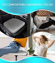 Load image into Gallery viewer, Custom-fit for Subaru Memory Foam Heightening Car Seat Cushion,Sciatica & Back Pain Relief, Bonded Leather/ice Silk Breathable Fabric Seat Cushion, Designed for Subaru Accessories (Gray,For Subaru)