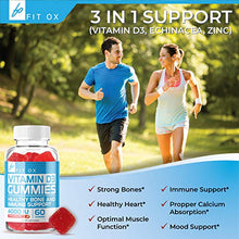 Load image into Gallery viewer, Vitamin D3 Gummies with Zinc Echinacea Supplements 4000 IU, Chewable Vitamin D for Adults Kids - VIT D Immune Booster, Bone Health, Joint Muscle Support -Tablet Powder Alternative Vegan (2 Pack)