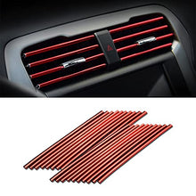 Load image into Gallery viewer, Car Air Conditioner Decoration Strip for Vent Outlet, 20 Pieces Universal Waterproof Bendable Air Vent Outlet Trim Decoration, Suitable for Most Air Vent Outlet, Car Interior Accessories (Red)