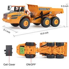 Load image into Gallery viewer, Volvo RC Truck Dump Truck RC Articulated Hauler with Rechargeable Battery 120 Min Play Time RC Toy Construction Truck for All Adults & Kids
