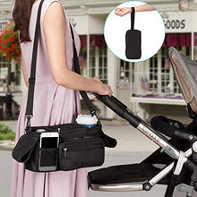 Load image into Gallery viewer, Universal Stroller Organizer with Insulated Cup Holder by Momcozy - Detachable Phone Bag & Shoulder Strap, Fits for Stroller like Uppababy, Baby Jogger, Britax, Bugaboo, BOB, Umbrella and Pet Stroller