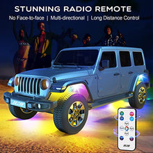 Load image into Gallery viewer, DR.CAR RGB LED Rock Lights, 4 Pods Multicolor Neon LED Light Kit with APP & Remote Control, 65 Scene Options, Music Sync, Timing, Exterior Car Lights Fit for Truk/ATV/UTV/Off-Road Vehicle, IP68