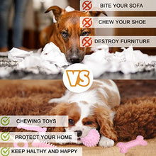 Load image into Gallery viewer, Puppy Toys, 6 Pack Dog Chew Toys for Puppy Teething Cute Pink Dog Toys Puppies Teething Squeaky Toys for Cleaning Teeth and Protect Oral Health Soft & Durable Puppy Chew Toys for Small and Medium Dogs