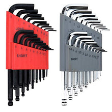 Load image into Gallery viewer, Allen Wrench Set (36 Pack - Metric & SAE Wrenches) Hex Key with Ball End & Short Arm