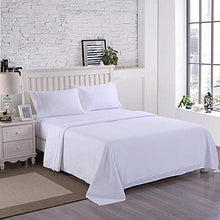 Load image into Gallery viewer, Wonwo Bed Sheet Set Queen Size Hotel Luxury Quality Sheets Brushed Microfiber 1800 Thread Count Sheets Hypoallergenic 16 inch Deep Pocket, 1 Flat Sheet, 1 Fitted Sheet, 2 Pillowcases, White