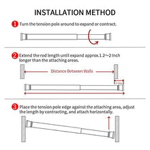 Load image into Gallery viewer, 2 Pack Spring Tension Curtain Rod Adjustable 28-43 Inches,5/8" Diameter, White,Small Short Expandable Spring Loaded Curtain Tension Rods For Window, Bathroom, Cupboard,Kitchen