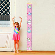 Load image into Gallery viewer, Sylfairy Growth Chart, Kids Wall Ruler Removable Height Measure Chart for Boys Girls Growth Ruler Unicorn Wall Room Decoration 79" x 7.9"(Pink Unicorn)