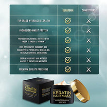 Load image into Gallery viewer, Premium Keratin Hair Mask - Professional Treatment for Hair Repair, Nourishment & Beauty - Hair Mask - Vitamin Complex for All Hair Types - with Omega 3, 9, Vitamin E - Protein Nourishment Mask