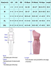 Load image into Gallery viewer, LIUMILAC Women Sequins Sleeveless Mini Party Club Dress Sparkle Shining Oneshoulder Skirt Blackish Green