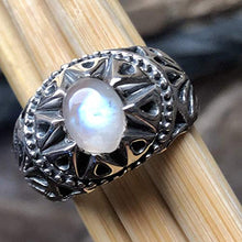 Load image into Gallery viewer, Natural Rainbow Moonstone 925 Solid Sterling Silver Men's Ring Size 8, 9, 10, 11, 12, 13