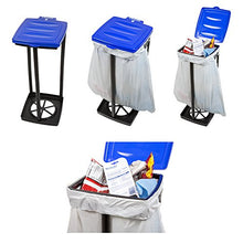 Load image into Gallery viewer, Wakeman Portable Trash Bag Holder- Collapsible Trashcan for Garbage and Indoor/Outdoor Use Outdoors -Ideal for Camping Recycling and More (Blue)