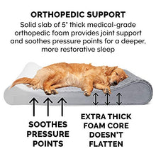 Load image into Gallery viewer, Furhaven Pet Bed for Dogs and Cats - Ultra Plush Luxe Lounger Contour Mattress Supportive Solid Slab Orthopedic Dog Bed, Removable Machine Washable Cover - Gray, Jumbo (X-Large)