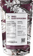 Load image into Gallery viewer, Soeos Whole Black Peppercorns 16 oz, NON-GMO Verified, Kosher, Grade AAA, Vacuum Sealed Package to Keep Peppers Fresh, Safe, and Better Taste, 1 Pound (Pack of 1)