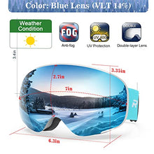 Load image into Gallery viewer, RIOROO Kids Ski Goggles, Kids Snow Snowboard Goggles For Toddler Boys Girls 100% UV Protection OTG