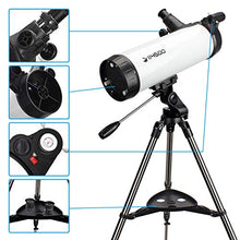 Load image into Gallery viewer, Telescope 114AZ Professional Reflector Telescope - Telescope for Beginners - Fully-Coated Glass Optics - Comes with Cellphone Adapter(1.5X Barlow Lens in it) & 1.25 Inch 13% T Moon Filter