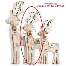Load image into Gallery viewer, Zilo Novelties Reindeer Decor | Holiday Display Set for Mantle, Centerpiece or Table (Medium)