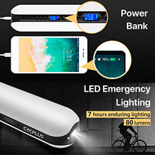 Load image into Gallery viewer, Portable Air Compressor Mini Inflator Electric Pump for Car Bike Tires Shock Rechargeable Li-Ion Battery 150PSI Power Bank Ergonomic and Sleek Design Digital LCD, LED Emergency Light A2 (white)