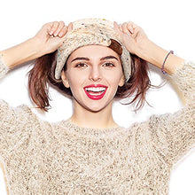 Load image into Gallery viewer, 4 Pieces Women Winter Ear Warmer Headband Fleece Cable Knitted Headbands Soft Head Wrap for Cold Weather (Multicolored)