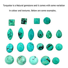 Load image into Gallery viewer, Genuine Turquoise 10x14mm Pear & .925 Silver Plated Handmade Solitaire Ring (Size-6)