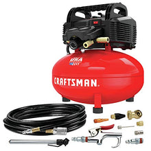 Load image into Gallery viewer, CRAFTSMAN Air Compressor, 6 Gallon, Pancake, Oil-Free with 13 Piece Accessory Kit (CMEC6150K)