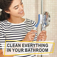 Load image into Gallery viewer, Scrub Brush Set of 3pcs - Cleaning Shower Scrubber with Ergonomic Handle and Durable Bristles - Grout Cleaner Brush - Scrub Brushes for Cleaning Bathroom/Shower/Tile/Kitchen/Floor/Bathtub/Carpet Blue