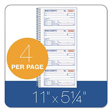 Load image into Gallery viewer, TOPS Money/Rent Receipt Book, 2-Part, Carbonless, 11 x 5.25 Inches, 4 Receipts/Page, 200 Sets per Book (4161)
