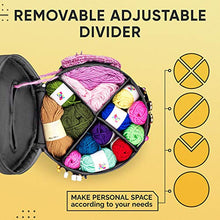 Load image into Gallery viewer, Knitting Bag Yarn Storage - Best Durable Canvas Yarn Bag - Yarn Organizer Crochet Bag with Knitting Accessories Case