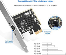 Load image into Gallery viewer, 2.5GBase-T PCIe Network Adapter with 1 Port, 2500/1000/100Mbps PCI Express Gigabit Ethernet Card RJ45 LAN Controller Support Windows Server/Windows/Linux, Standard and Low-Profile Brackets Included