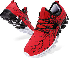 Load image into Gallery viewer, BRONAX Mens Running Off to College Shoes Slip on Lightweight Best Athletic Gifts for Sport Stability Gym Travel Tennis Road Trail Cushion Run Sneakers for Men Size 8 Red