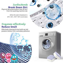 Load image into Gallery viewer, HIWILL Washing Machine Cleaner Effervescent Tablets, Solid Washer Deep Cleaning Tablet, Triple Decontamination Remover with Natural Biological Formula, for Front Load and Top Load Washers 26 Count