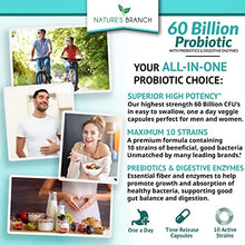 Load image into Gallery viewer, 60 Billion Probiotics for Women, Probiotics for Men - Guaranteed 10 Strains - Prebiotics & Digestive Enzymes, One A Day Supplement with Lactobacillus Acidophilus, Renew Mood Health - 30 Vegan Capsules
