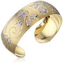 Load image into Gallery viewer, 14k Yellow Gold-Filled Hand Engraved Cuff Bracelet