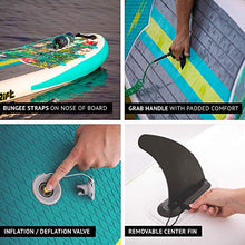 Load image into Gallery viewer, Drift 11'6" Inflatable Stand Up Paddle Board, SUP with Accessories | Coiled Leash, Pump, Lightweight Paddle, Fin & Backpack Travel Bag (Native)