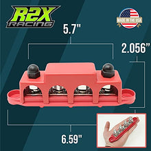 Load image into Gallery viewer, 4 Post Power Distribution Block Bus Bar Pair with Cover - Made in The USA - 250 Amp Rating - Marine, Automotive, and Solar Wiring (3/8)