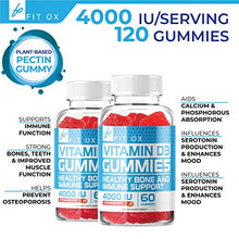 Load image into Gallery viewer, Vitamin D3 Gummies with Zinc Echinacea Supplements 4000 IU, Chewable Vitamin D for Adults Kids - VIT D Immune Booster, Bone Health, Joint Muscle Support -Tablet Powder Alternative Vegan (2 Pack)