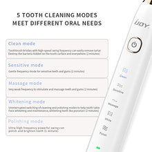 Load image into Gallery viewer, Sonic Electric Toothbrush with 2 Brush Heads, Rechargeable Waterproof Toothbrushes for Adults and Kids, 5 Modes with 2 Mins Smart Timer, One Time Charge 30 Days Use, 31,000 VPM, Dentists Recommend