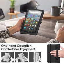 Load image into Gallery viewer, Dadanism Case for All-New Kindle Fire HD 8 Tablet(10th Generation 2020 Release) & Fire HD 8 Plus, Premium PU Leather Lightweight Slim Smart Stand Cover with Auto Wake/Sleep - Black