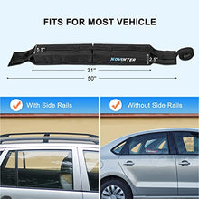 Load image into Gallery viewer, Novinter Soft Roof Rack Pads for Kayak/Canoe/Surfboard/SUP/Snowboard with 2 Tie Down Straps, 2 Tie Down Rope, 2 Quick Loop Strap, and Storage Bag