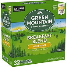 Load image into Gallery viewer, Green Mountain Coffee Roasters Breakfast Blend, Single-Serve Keurig K-Cup Pods, Light Roast Coffee Pods, 32 Count