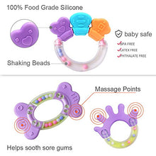 Load image into Gallery viewer, iPlay iLearn Baby Rattles Set, Infants Teething Play Toys, Babies Chewing Silicone Teether, Shaker, Grab, Development Educational Musical Gift Set for 4, 5, 6, 9, 12, 18 Month Old, Newborn, Boy, Girl