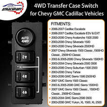 Load image into Gallery viewer, 4x4 Switch 4WD Wheel Drive Switch for | 2003-2007 Chevy Silverado Suburban Avalanche Tahoe, GMC Sierra Yukon, Cadillac Escalade | Replaces OE# 19259313, 901-072