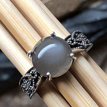 Load image into Gallery viewer, Natural Grey Orthoclase Moonstone 925 Sterling Silver Engagement Ring Size 5, 5.25, 6, 6.25, 7, 7.25, 7.75, 8, 8.75, 9