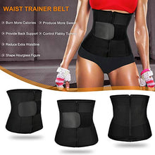 Load image into Gallery viewer, Nebility Women Waist Trainer Belt Tummy Control Waist Cincher Sport Waist Trimmer Sauna Sweat Workout Girdle Slim Belly Band(XS,Black)