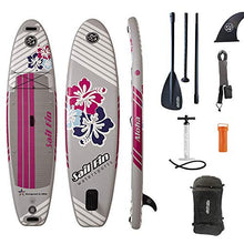 Load image into Gallery viewer, Sail Fin Aloha Inflatable Stand-Up Paddle Board Double Layer, 10' Long, 30" Wide, 6" Thick - Durable and Lighweight, Includes: Dual Action Pump, Backpack, Leash and Paddle