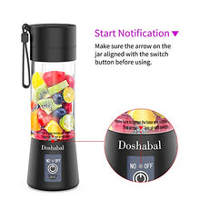 Load image into Gallery viewer, USB Blender, Doshabal Portable Personal Blender, Smoothie Blender to go, Rechargeable Blender shakes and smoothies